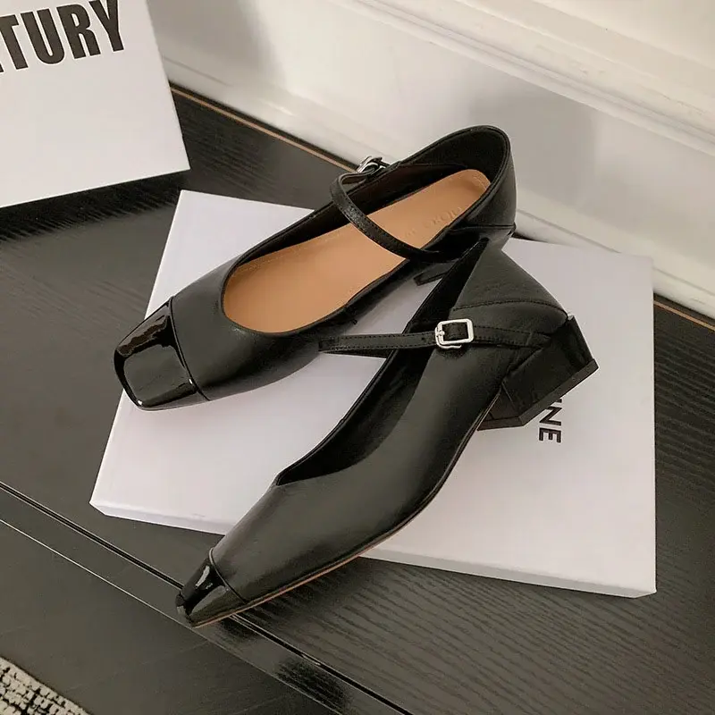 CHIKO Blinda Square Toe Block Heels Pumps Shoes