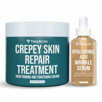 TreeActiv Crepey Skin Repair Skincare Bundle – Moisturize & Firm Aging Skin – Includes Crepey Skin Repair Treatment (8oz)...