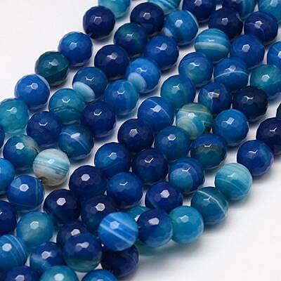 Natural Stripe Agate Beads Strands