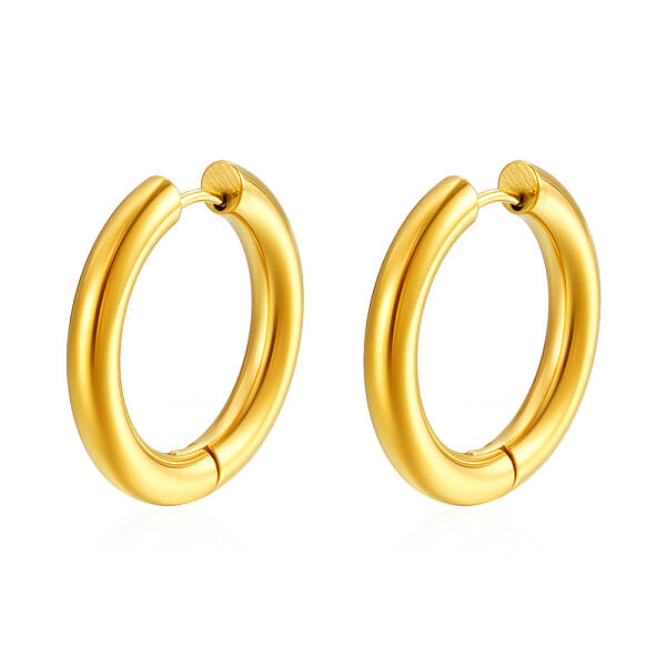 Elegant Stainless Steel Hoop Earrings