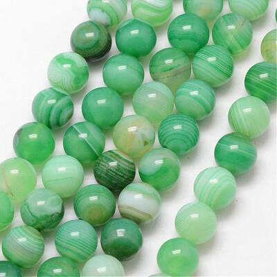 Natural Striped Agate/Banded Agate Bead Strands