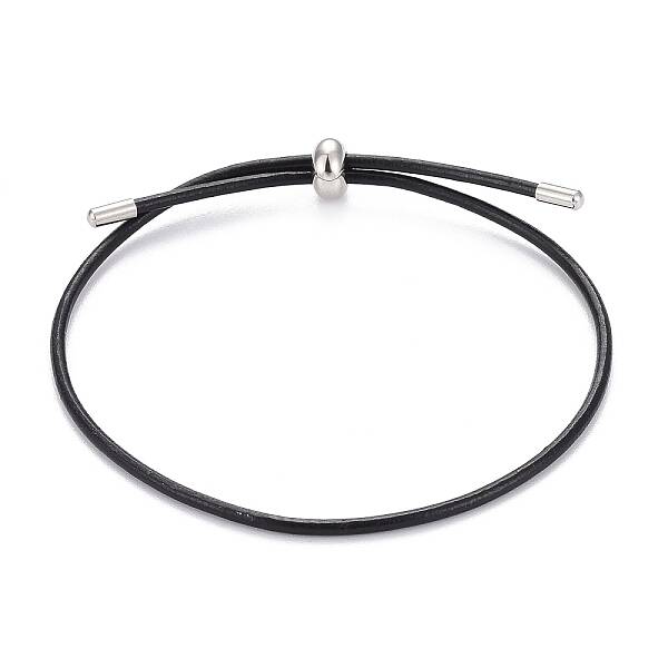 Adjustable PU Leather Cord Slider Bracelets