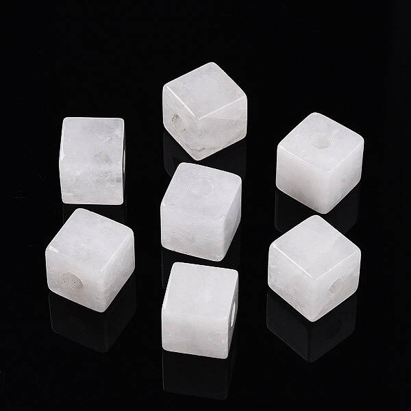 Natural Quartz Crystal European Beads