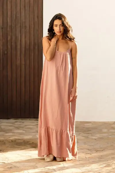 Linen Maxi dress Mahe | Size: L