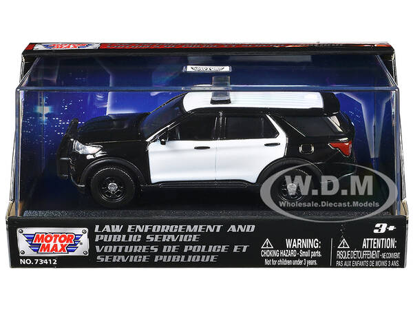 2022 Ford Police Interceptor Utility Black and White Unmarked \