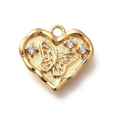 Brass Micro Pave Cubic Zirconia Pendants