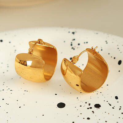 304 Stainless Steel Hoop Earrings