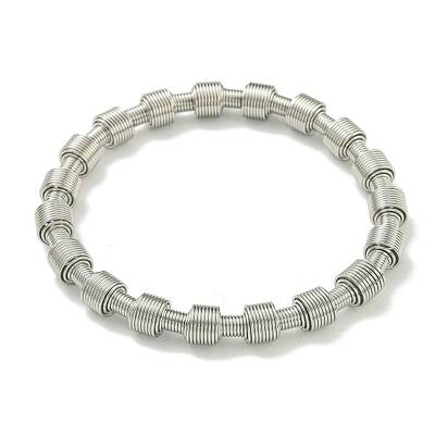 Non-Tarnish Adjustable 304 Stainless Steel Column Spring Wire Bracelets