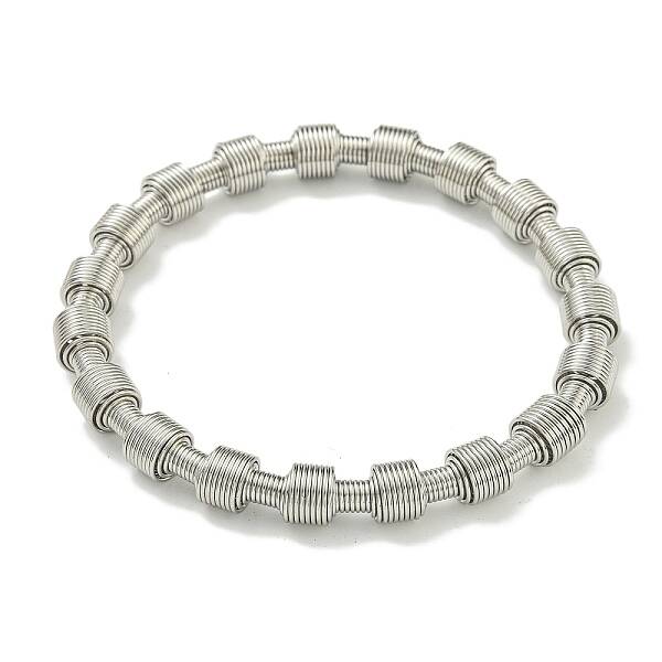 Non-Tarnish Adjustable 304 Stainless Steel Column Spring Wire Bracelets
