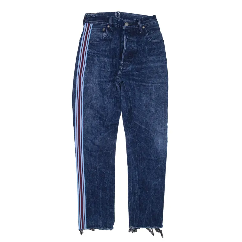 LEVI'S Customised 501 Jeans Blue Denim Regular Straight Womens W22 L26