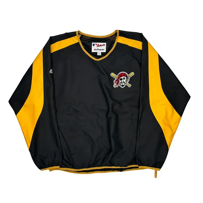 Pittsburgh Pirates Majestic Mlb Jersey - XL Black Polyester