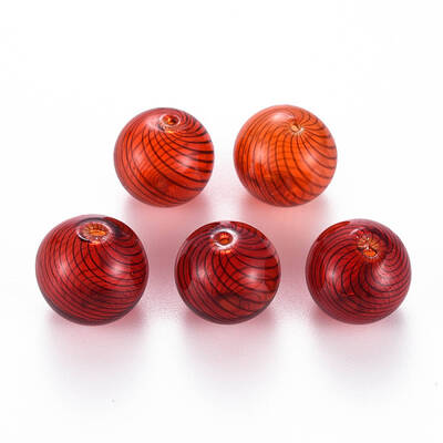 Transparent Handmade Blown Glass Globe Beads