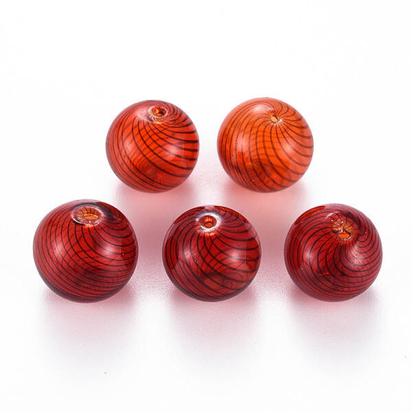 Transparent Handmade Blown Glass Globe Beads