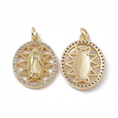 Brass Clear Cubic Zirconia Pendants