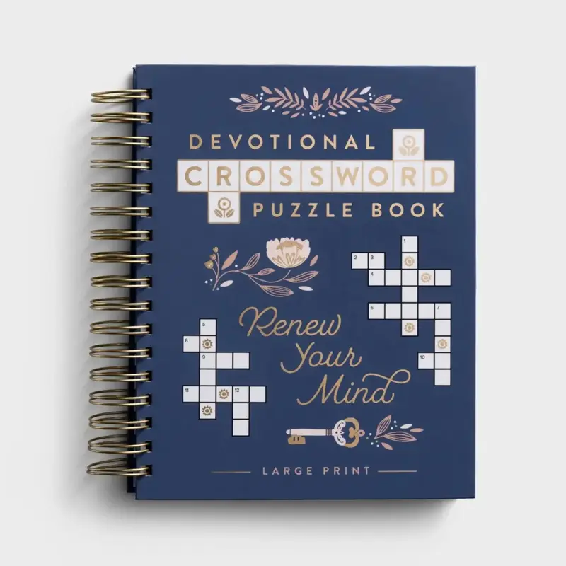 Christian Crossword Puzzle Book – Faith-Filled Brain Games for Adults | Bible Devotional, Bookshelf Gift, Mind Renewal Acti...
