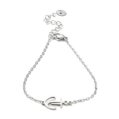 Tarnish Resistant 201 Stainless Steel Link Bracelets with Cable Chains