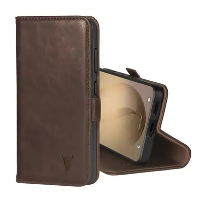 Samsung Galaxy S26 Leather Wallet Case (with Stand Function) - Dark Brown