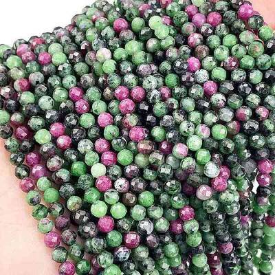 Natural Ruby in Zoisite Beads Strands