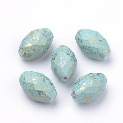 Spray Painted Acrylic Beads