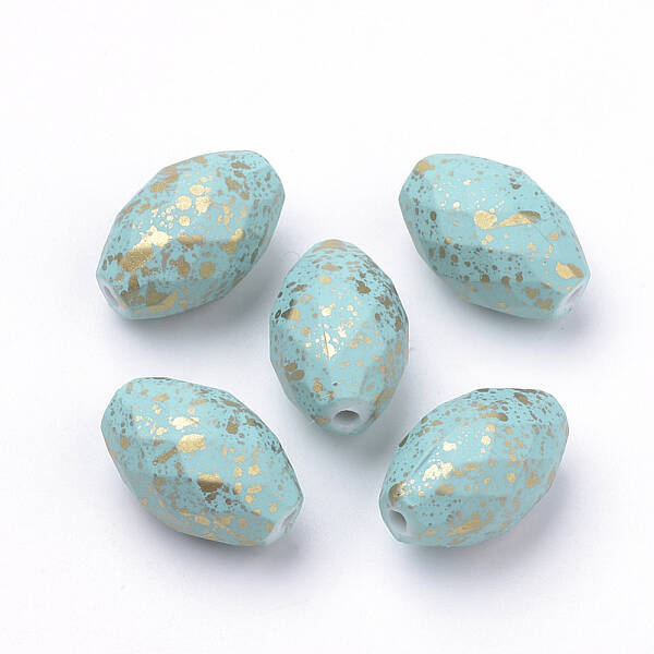 Spray Painted Acrylic Beads
