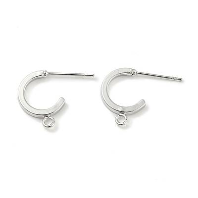 Brass Round Stud Earring Findings