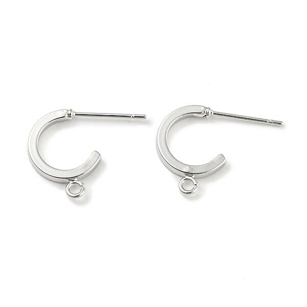 Brass Round Stud Earring Findings