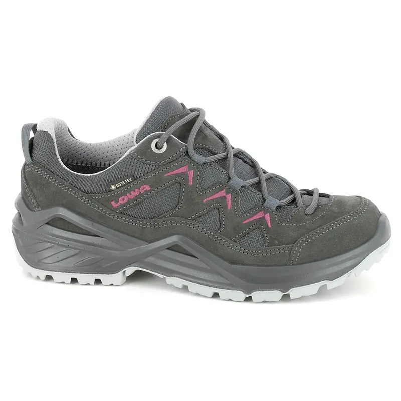 Lowa Sirkos Evo GTX Lo Suede Textile Women's Lace Up Shoes - Anthracite Berry - Size:US 6.5 Women