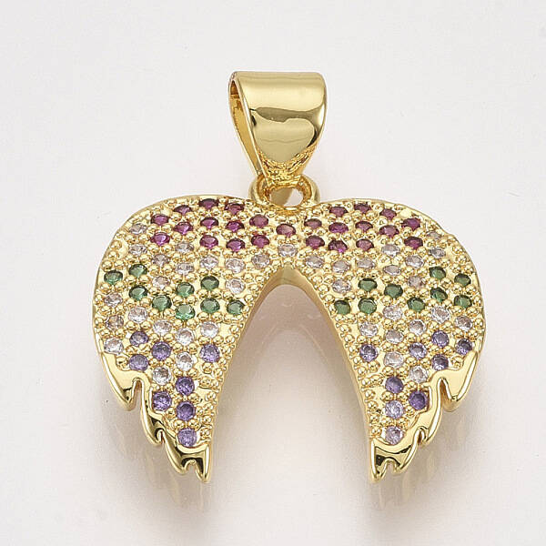Brass Micro Pave Cubic Zirconia Pendants