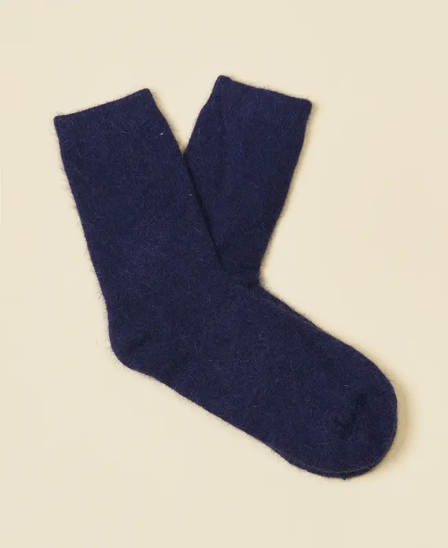 Women's Wool Crew Sock Mimi - Navy