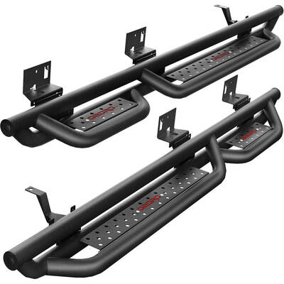 OEDRO® Running Boards for 2021-2024 Ford Bronco 4 Door, Bolt-on Drop Black Powder Coated All-Steel Side Step