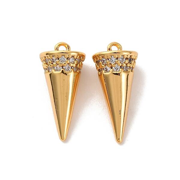 Brass Micro Pave Cubic Zirconia Pendants