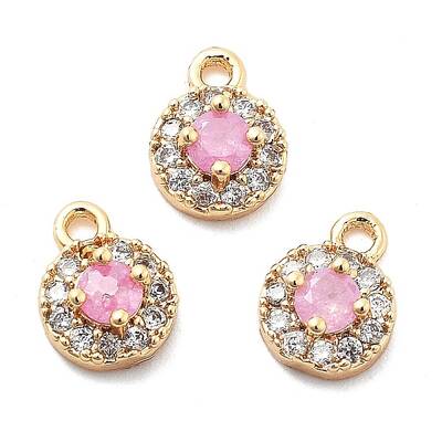 Brass Micro Pave Cubic Zirconia Charms