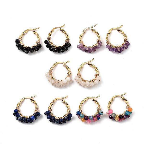 201 Stainless Steel Hoop Earrings