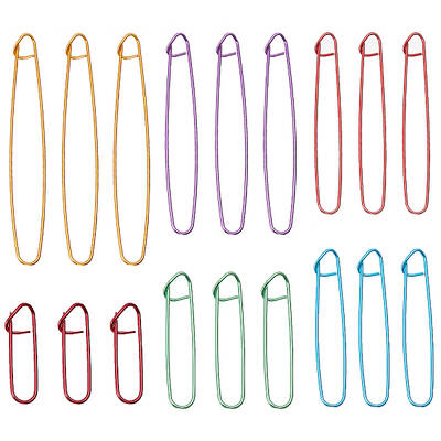6Pcs 6 Style Spray Painted Aluminum Locking Stitch Marker