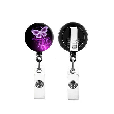 Plastic Butterfly Retractable Badge Reel