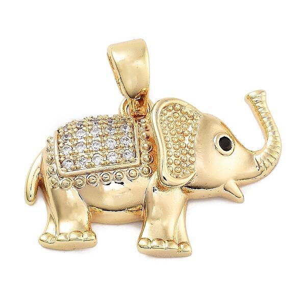 Rack Plating Brass Micro Pave Cubic Zirconia Pendants