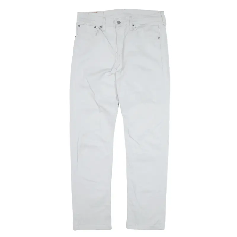 LEVI'S 502 Trousers Grey Regular Tapered Mens W32 L32