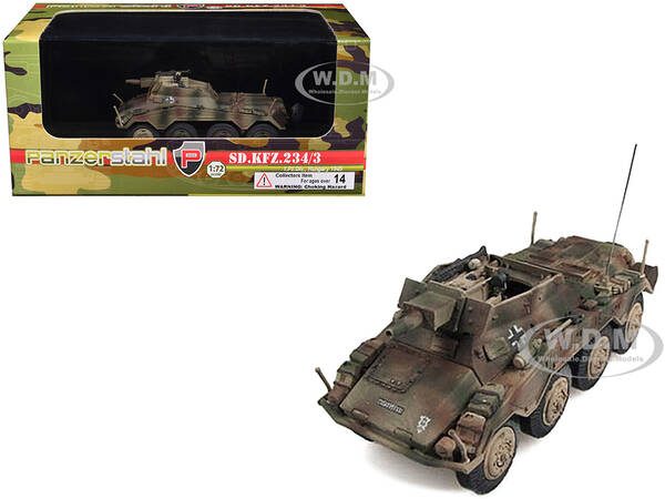 Sd.Kfz. 234/3 Armored Vehicle 1st Panzer Division Hungary (1945) German Army 1/72 Diecast Model by Panzerstahl
