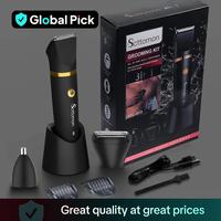 3 in 1 Electric Body Hair Trimmer, Groin Hair Trimmer for Men, Electric Shaver Ipx7 Waterproof Men's Hair Trimmer, Rechargeab...
