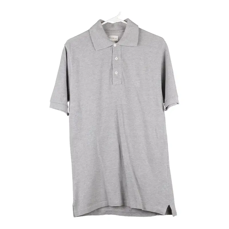 Calvin Klein Jeans Polo Shirt - Medium Grey Cotton