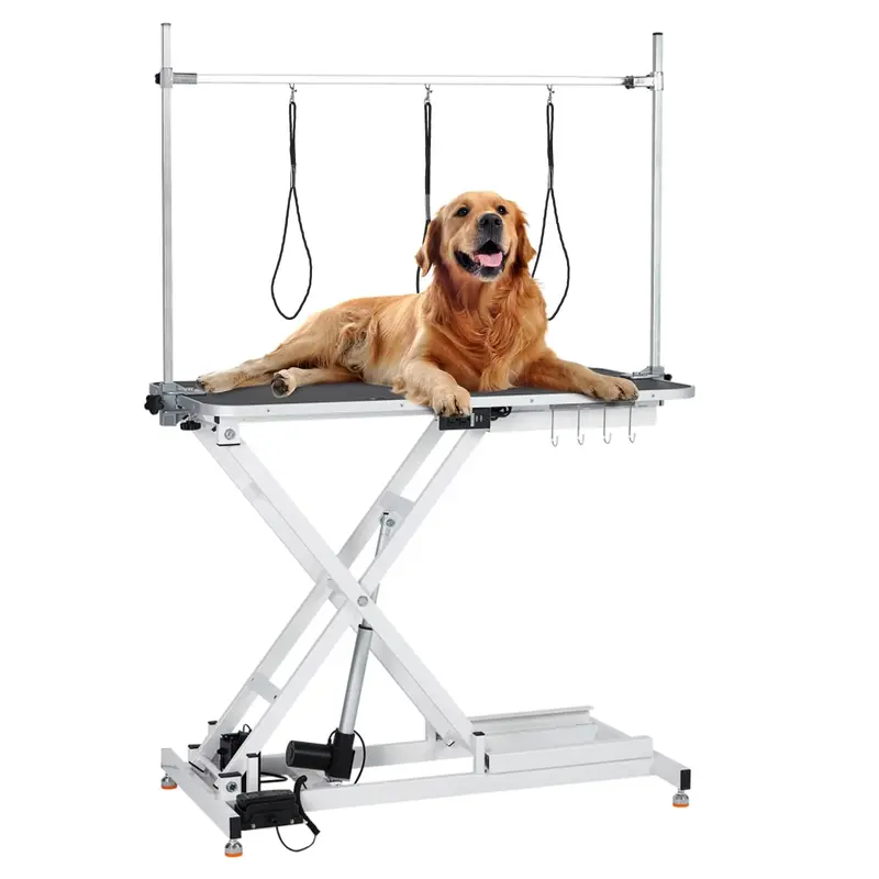 Garvee 47 Electric Dog Grooming Table, Pet Grooming Table for Dogs & Cats, Height Adjustable (9-40) with Overhead Arm, Ant...