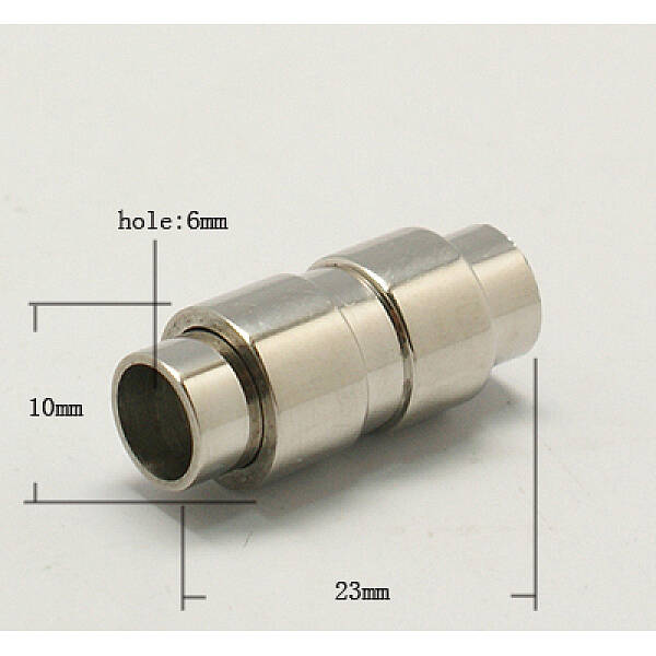 Tarnish Resistant 304 Stainless Steel Magnetic Clasps with Glue-in Ends
