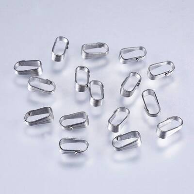 Tarnish Resistant 304 Stainless Steel Snap On Bails