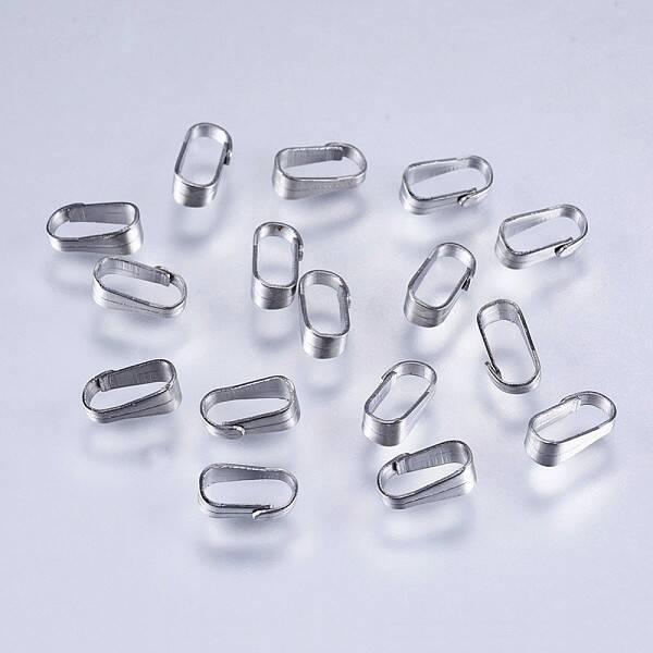 Tarnish Resistant 304 Stainless Steel Snap On Bails