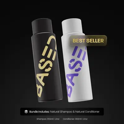 BASED Shower Duo | Shampoo + Conditioner | Deep Clean, Hydrates, Soothes Scalp, Boosts Volume | Fresh Peppermint | Premium No...