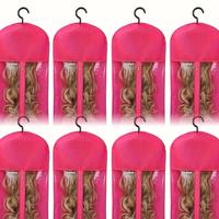 8PCS Hair Extension Holder Wig Storage for Multiple Wigs Holder Wig Bags Storage with Hanger Hair Extension Storage Wig Hange...