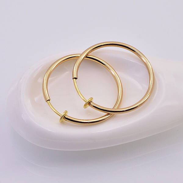 Electroplate Brass Retractable Clip-on Earrings