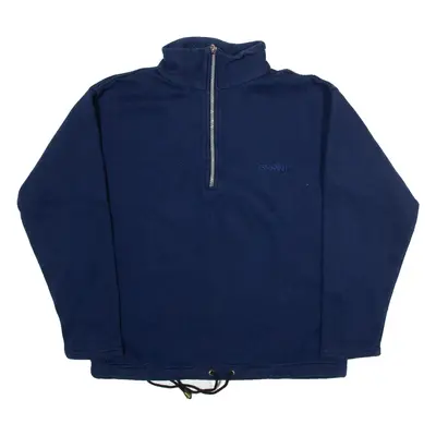 SPRINT Womens Sweatshirt Blue 1/4 Zip M