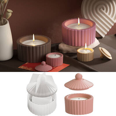Stripe DIY Candle Cup Silicone Molds