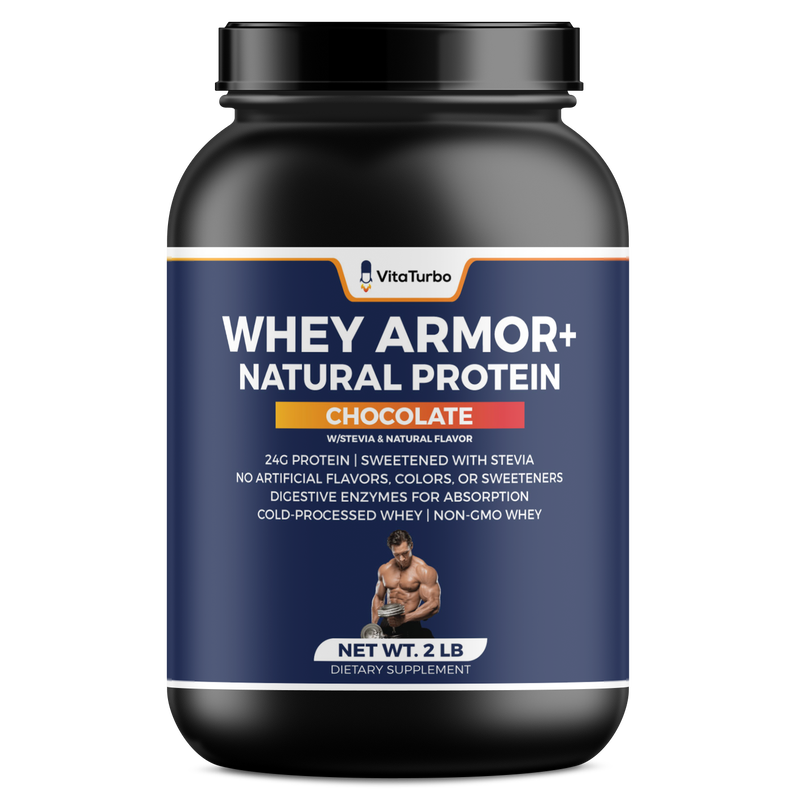 Whey Armor Natural Protein (Chocolate) - 2 LBS - 34 Grams